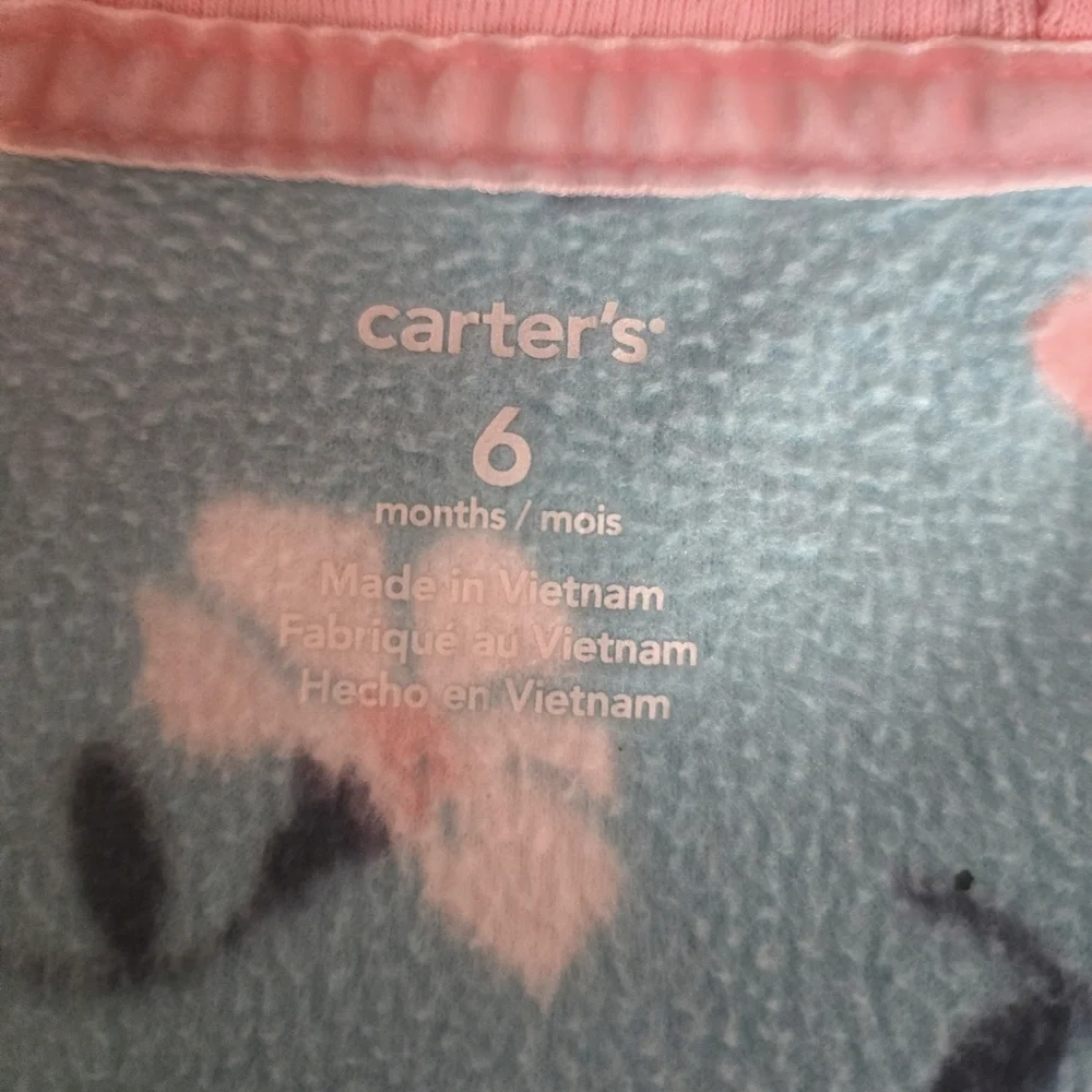 Carter's Pink and Blue Floral Baby Outfit-Size 6mos EUC